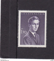 LIECHTENSTEIN 1959 PRINCE JEAN ADAM Yvert 349A NEUF** MNH Cote 2,75 Euros - Unused Stamps