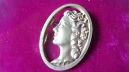 ART DECO  BROCHE FEMME CHEVELURE SIGNEE ML - Autres & Non Classés