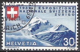 Schweiz Suisse 1939: Landi ESPOSIZIONE NAZIONALE Zu 227 Mi 343 Yv 325 "Glacier" ⊙ ZÜRICH ?.V.39 Pavillon (Zu CHF 16.00) - Gebraucht