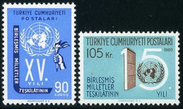 Türkiye 1960 Mi 1783-1784 MNH United Nations, U.N. - Nuevos