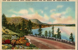 CPSM View From Rockefeller Drive, Acadia National Park Bar Harbor Mt. Desert Island Me. - Andere & Zonder Classificatie