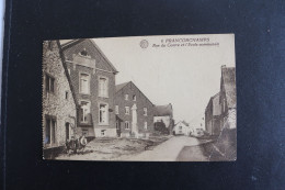 S-C-45/ Liège - Stavelot, Francorchamps - Rue Du Centre Et L'Ecole Communale. (Attention !!! Plie Au Bas A Droite) /1924 - Stavelot