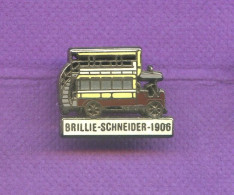 Superbe Pins Bus Autobus Brillie Schneider 1906 Zamac Amc Q963 - Transports