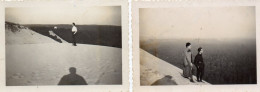 2 Photos -  La  DUNE  Du PILAT  -  Militaires De La Base De CAZAUX -  LA  TESTE  BUCH  -  1938 - Places