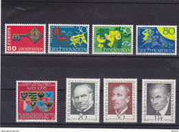 LIECHTENSTEIN 1968 ANNEE COMPLETE Yvert 446-453 NEUF** MNH Cote 6,75 Euros - Ungebraucht