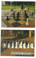 2 POSTCARDS GIANT CHESS BOARDS  NEW SOUTH WALES AUSTRALIA  PUBLISHED IN   AUSTRALA - Scacchi