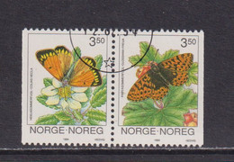 NORWAY - 1994 Butterflies Booklet Pair Used As Scan - Usati