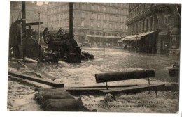 INNONDATIONS 1910 GARE SAINT LAZARE LOCO NOYEE ANIMEE - Paris Flood, 1910