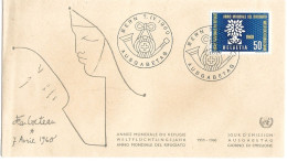 Switzerland 1960 World Refugee Year 1959/60 Mi 694 FDC - FDC