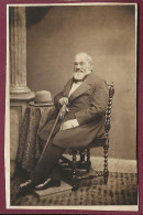 140424A - CDV PHOTO - Homme Canne Chapeau GODEFROY à Identifier - Sonstige & Ohne Zuordnung