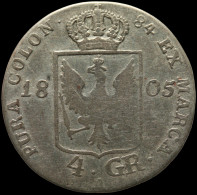 LaZooRo: Germany PRUSSIA 4 Groschen 1805 A VF - Silver - Piccole Monete & Altre Suddivisioni