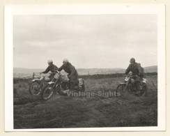 British Motocross Race N°71 N°81 N°26 / Scrambling *4 (Vintage Photo UK ~1950s) - Automobile