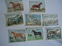 MONACO MNH   SET 8  HORSES - Caballos