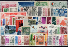 Karte 60 Marken Chine **/o 30€ Freimarken Politiker Mao Overprint Gate Plus Souvenir-bloc Politik Topic Hoja Stamps Cina - Usados