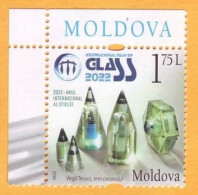 2022  Moldova Moldavie  Stamps Issue „2022: The UN International Year Of Glass” 1v Mint - Fabrieken En Industrieën