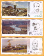 2022  Moldova  Paintings From The Patrimony Of National Museum Of Art   3v Mint - Moldavië