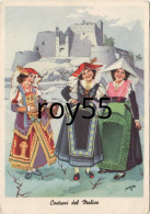 Molise Isernia Campobasso Cartolina Illustrata Costumi Del Molise Anni 50 - Costumes