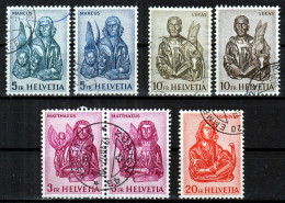 Switzerland / Helvetia / Schweiz / Suisse 1961 ⁕ Evangelisten / Evangelists Mi.738-741 ⁕ 7v Used - Shades - See Scan - Gebraucht