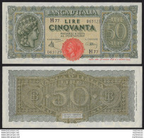 1944 Lire 50 FDS Italia Turrita Rif BI 265 Alfa - Sonstige & Ohne Zuordnung