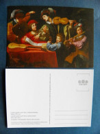 Post Card Lithuania Art Painting Of Lionello Spada Italy Concert Musical Insruments Exhibition In National Museum  - Litauen