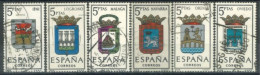 SPAIN,  1964, PROVINCIAL ARMS STAMPS SET OF 6, # 1069,1073,1076, &1078/80, USED. - Oblitérés