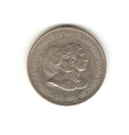 632/ FALKLAND (iles Malouines) : Elizabeth II : 50 Pence 1981 (copper-nickel - 28,69 Grammes) P. Charles Et Lady Diana - Falklandinseln