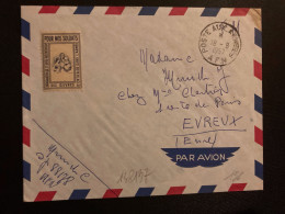 LETTRE En FM OBL.18-8 1957 POSTE AUX ARMEES AFN + EXP: SP 88 178 AFN + VIGNETTE POUR NOS SOLDATS - Bolli Militari A Partire Dal 1900 (fuori Dal Periodo Di Guerra)