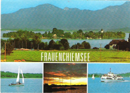SCENES FROM FRAUENCHIEMSEE, GERMANY. Circa 1985 USED POSTCARD M7 - Rosenheim