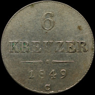 LaZooRo: Austria 6 Kreuzer 1849 C XF / UNC - Silver - Oesterreich