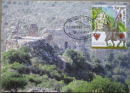 ISRAEL 2006 MAXIMUM CARD POSTCARD MONTFORT FORTRESS FIRST DAY OF ISSUE CARTOLINA CARTE POSTALE POSTKARTE CARTOLINA - Maximum Cards