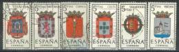 SPAIN,  1963/66, PROVINCIAL ARMS STAMPS SET OF 6, USED. - Gebruikt
