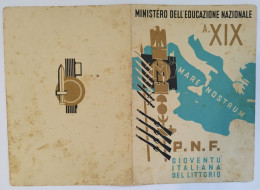 Bp5 Pagella Fascista Opera Balilla Ministero Educazione Nazionale Portici 1941 - Diplômes & Bulletins Scolaires