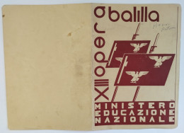 Bp9 Pagella Fascista Opera Balilla Ministero Educazione Nazionale Foggia 1935 - Diplomi E Pagelle