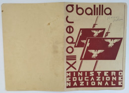 Bp9 Pagella Fascista Opera Balilla Ministero Educazione Nazionale Foggia 1935 - Diplomas Y Calificaciones Escolares