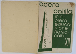 Bp15 Pagella Fascista Opera Balilla Ministero Educazione Nazionale Parabita 1934 - Diplômes & Bulletins Scolaires