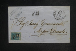 ITALIE / TOSCANE - Lettre De Livorno En 1858, Affranchissement Non Dentelé 2 Crazie  - L 151801 - Toscane