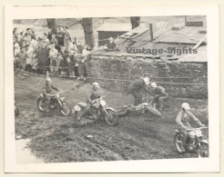 British Motocross Race N°37 N°38 Crash / Scramble *16 (Vintage Photo UK ~1950s) - Automobile