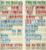 1950-1980 Lot Belgique Timbres Fiscaux   /Belgische Taxzegels  (zitten Dubbel Achter Elkaar) - Sellos