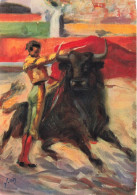 PEINTURES & TABLEAUX - Corrida De Toros - Passe De Muleta - Carte Postale Ancienne - Paintings