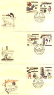 FDC 1744-9 Czechoslovakia Firing Arms1969 NOTICE POOR SCANS, BUT THE FDC'S ARE PERFECT! - Militaria