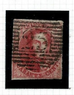 40 Centimes Carmin  , LL Encadré N° 5  (papier Mince)  Obl. 25 - HEYST - OP - BERG - 1849-1850 Medallones (3/5)