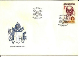 FDC 2938 Czechoslovakia Visit Of John Paul II. In Czechoslovakia 1990 NOTICE POOR SCAN, BUT THE COVER IS O.K. - Popes