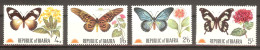 BIAFRA  Butterflies,flowers Set 4 Stamps  MNH - Papillons