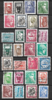 GREECE 1954-1955-1958 Ancient Greek Art I-II-III 3 Complete Used Sets Vl. 678/689-696/703-754/761 - Oblitérés