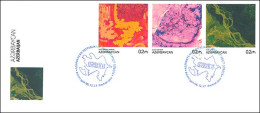 Azerbaijan 2017  Book “Azerbaijan” FDC First Day Cover. Satellite Images 3 - Azerbaiján