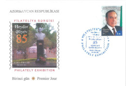 Azerbaijan  2008  FDC First Day Cover Philatelic Exhibition 85 Ann. Heydar Aliyev Rare - Azerbaiján