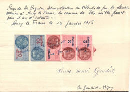 1955 -TIMBRES FISCAUX Sur Documents  Ancy Le Franc Yonne - Lettres & Documents