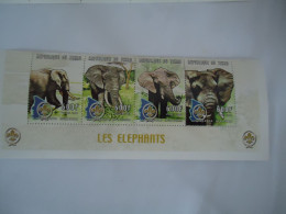 CHAD NBH STAMPS 2000  ELEPHANTS   SCOUTING - Elefanti
