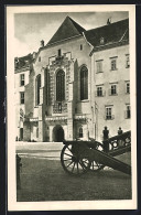 AK Wr.-Neustadt, K. U. K. Theresianische Militär-Akademie Mit Georgskirche U. Wappentafel, Kanone  - Altri & Non Classificati