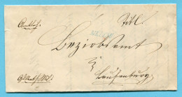 Faltbrief Von METTAU Nach Laufenburg 1855 - ...-1845 Prephilately